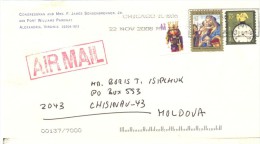 2008. USA, The Letter By Air-mail Post From Alexandria(Virginia) To Moldova - Brieven En Documenten