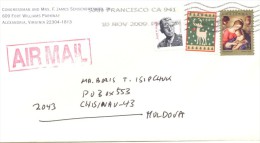 2009. USA, The Letter By Air-mail Post From Alexandria(Virginia) To Moldova - Brieven En Documenten