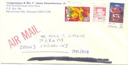 2000. USA, The Letter By Air-mail Post From Menomonee Falls(Wisconsin) To Moldova - Briefe U. Dokumente