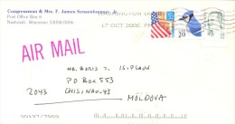 2006. USA, The Letter By Air-mail Post From Nashotah(Wisconsin) To Moldova - Brieven En Documenten