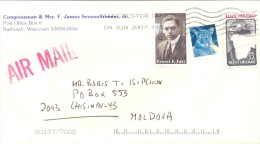 2007. USA, The Letter By Air-mail Post From Nashotah(Wisconsin) To Moldova - Briefe U. Dokumente