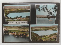 CPSM CABRIERES D'AIGUES, LA MOTTE D'AIGUES (Vaucluse) - ETANG DE LA BONDE 4 Vues - Cabrieres D'Aigues