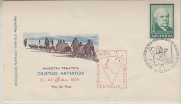 Argentina 1964 Muestra Tematica Antartida Cover (27609) - Otros & Sin Clasificación