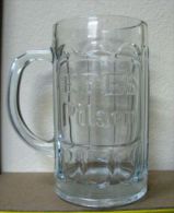 AC -  EFES PILSEN BEER CLEAR GLASS MUG FROM TURKEY - Cerveza