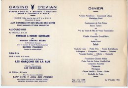 VP3446 - Carton Publicitaire - Hotel Royal / Casino D´ EVIAN - - Werbung