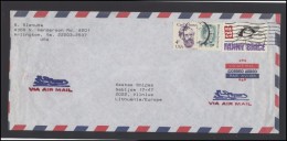 USA 215 Cover Brief Postal History Personalities Air Mail - Marcophilie