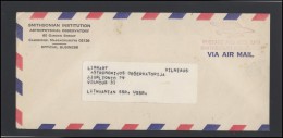 USA 217 Cover Brief Postal History Postage Paid Astronomy Birds Astrophysics Air Mail - Marcophilie