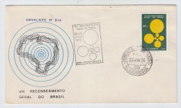 Brazil FIRST DAY COVER FDC 1970 - FDC