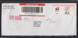 USA 227 Cover Brief Postal History ATM Label Automatic Stamps Air Mail - Postal History