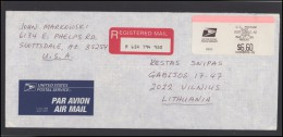 USA 231 Cover Brief Postal History ATM Label Automatic Stamps Air Mail - Postal History