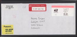 USA 233 Cover Brief Postal History ATM Label Automatic Stamps Air Mail - Postal History