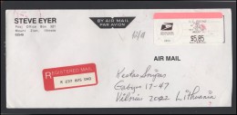 USA 234 Cover Brief Postal History ATM Label Automatic Stamps Air Mail - Marcophilie