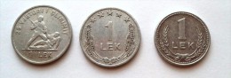 Albania Coin 1 Leke, 1964, 1969, 1988. Circulated - Albanien