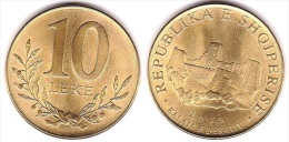 Albania Coin 10 Leke, 2009. Berat Fortress Castle. BU, UNC Or FDC - Albanien