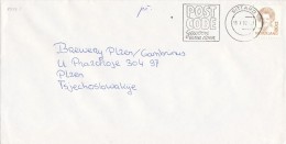 K7025 - Netherlands (1992) Sittard: POST CODE ... (letter To Czechoslovakia), Tariff: 80 Ct - Codice Postale