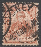 New South Wales. 1888-89 Centenary Of New South Wales. 4d Used.  P 12 SG 255db - Oblitérés