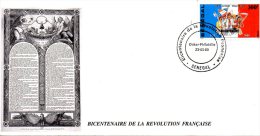 SENEGAL. N°799 De 1989 Sur Enveloppe 1er Jour. Révolution Française. - French Revolution