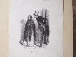 Gravure HUMORISTIQUE, GAVARNI,  VERS 1900, LA VIE DE JEUNE HOMME - Collections