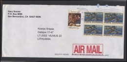 USA 242 Cover Brief Postal History Air Mail Christmas Aviation Plane - Marcophilie