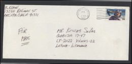 USA 245 Cover Brief Postal History Air Mail Personalities Aviation - Postal History