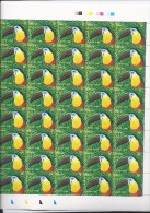 Feuille Complète De 40  Timbres Du N° 3549,  Toucan Ariel. - Volledige Vellen