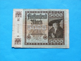 GERMANY   5000  MARK   1922 - 5.000 Mark