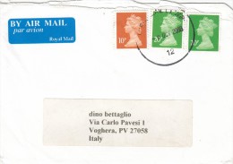 Gran Bretagna 2008   -  Lettera   X L´Italia Affrancata Con 3 Stamps - Lettres & Documents