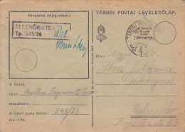 38756- WARFIELD POSTCARD, POST OFFICE 45, CAMP NR 245/26, CENSORED, 1942, HUNGARY - Briefe U. Dokumente