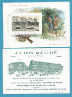 CHROMO LITHO Environs De Paris La Mare Aus Fées Fontainebleau Chasse Chasseur AU BON MARCHE - Au Bon Marché