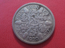 Grande-Bretagne - UK - 6 Pence 1929 George V 4923 - H. 6 Pence