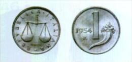 1954 - 1 LIRA - CORNUCOPIA - 1 Lire