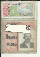 CROATIA, ZAGREB   --  ZET  ( ZAGREB ELEKTR. TRAMWAY )   --  TRAMWAY  --  WORKERS PASS  --  YEAR 1984 - Europe