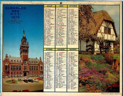 ALMANACH DES P.T.T 1979 (45)   -  Complet 14 Vues** DUNKERQUE - ANTIBES ** Calendrier * JEAN LAVIGNE * - Grand Format : 1971-80