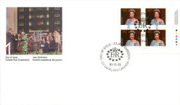 1990  Queen Elizabeth 40¢ Definitive     Sc 1168   Plate Block Of 4 - 1981-1990