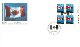 1990  Flag Over Forest  40¢ Definitive     Sc 1169   Plate Block Of 4 - 1981-1990