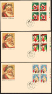 1991  Christmas  Sc 1339-1341 Plate Blocks Of 4 - 1991-2000