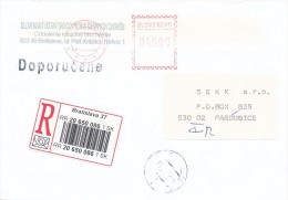K7149 - Slovakia (2003) 830 07 Bratislava 37 (post Office Franking Machine); R-letter, Tariff: 49,00 SKK - Storia Postale