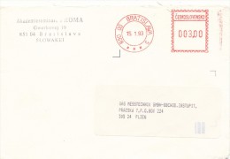 K7165 - Slovakia (1993) 850 00 Bratislava 5 (post Office Franking Machine); "stamp" Text CESKOSLOVENSKO; Tariff: 3 CZK! - Andere & Zonder Classificatie