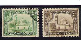 ADEN 1939 Aidrus Mosque, 1/2a,2a., 2v., Used. - Islam