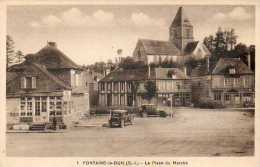 CPA - FONTAINE-le-DUN (76) - Aspect De La Place Du Marché Dans Les Années 30 - Fontaine Le Dun