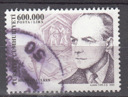 Turkije 2002 Mi Nr 3307  Hilmi Ziya Ülken Gestempeld - Gebraucht
