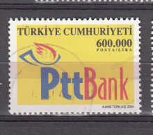 Turkije 2004 Mi Nr 3369 Postbank Embleem  Gestempeld - Oblitérés