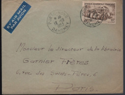 Lettre Du Dahomey Porto-Novo 12-10 1953 Cachet Manuel - Brieven En Documenten