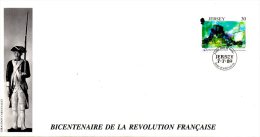 JERSEY. N°482 De 1989 Sur Enveloppe 1er Jour. Révolution Française. - French Revolution