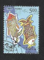 INDIA, 2010, FINE USED, Astrological Signs, (Zodiac), 1 V, Pisces - Oblitérés