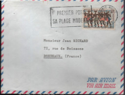 Lettre Du Congo Pointe-Noire  22-10 *  1966  Flamme =o "Premier Port, Sa Plage Moderne - Briefe U. Dokumente