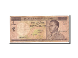 Billet, Congo Democratic Republic, 1 Zaïre = 100 Makuta, 1967, 1967-01-02 - Democratische Republiek Congo & Zaire