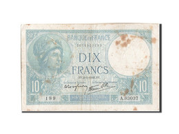 Billet, France, 10 Francs, 10 F 1916-1942 ''Minerve'', 1941, 1941-01-02, TB - 10 F 1916-1942 ''Minerve''