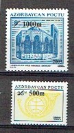 AZERBAIDJAN AZERBAIJAN 2003, SURCHARGES 500 Et 1000m Sur Timbres 1993 Et 1994, 2  Valeurs, Neufs / Mint. R1536-7 - Aserbaidschan