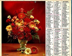 ALMANACH DES P.T.T 1983 (57)   -  Complet 2 VUES ** FLEURS EN VASES ** Calendrier * OBERTHUR * N° 30 - Tamaño Grande : 1981-90